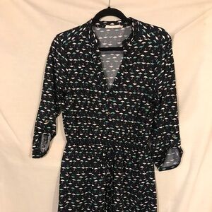 Love Fast Live Hard Dress with Dress Shirt Style Hem with Umbrella Fabric